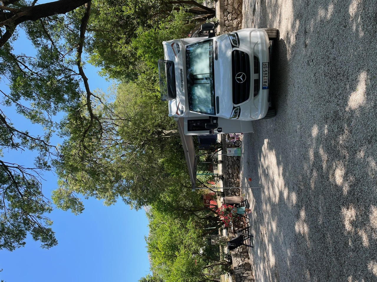 Autodom awning campsite
